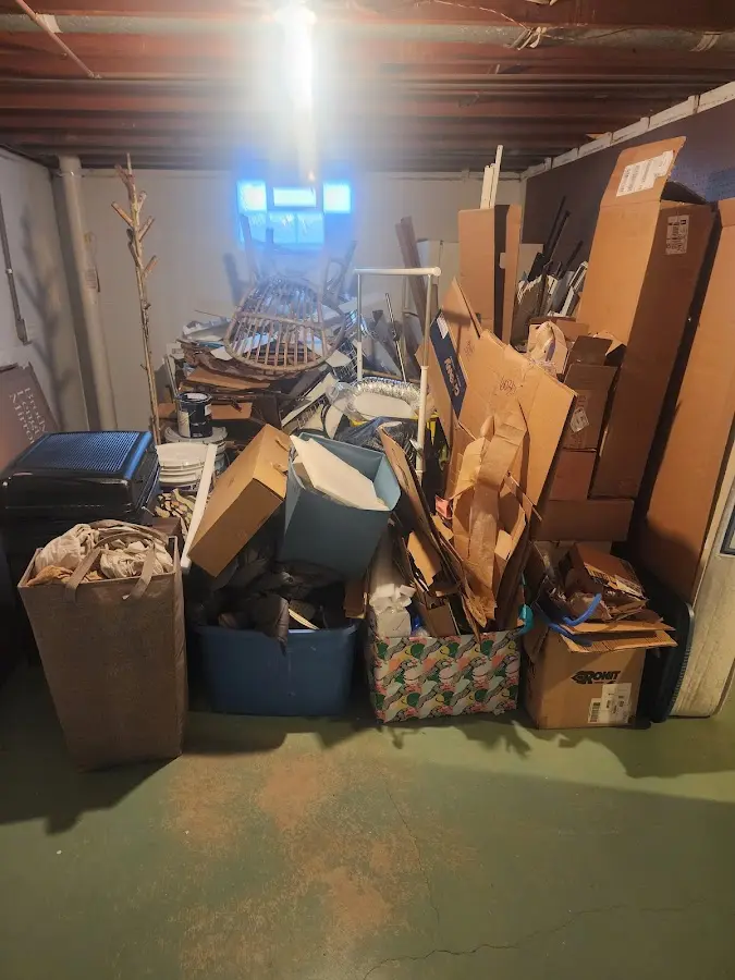 Roll-off dumpster container at job site for 15 Yard Dumpster Rental in Narberth